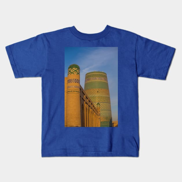 Uzbekistan. Khiva. Kalta Minor Minaret. Kids T-Shirt by vadim19